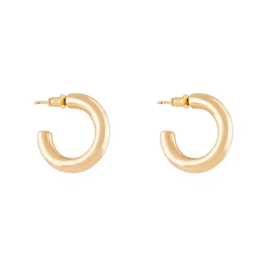 Argollas Rumi 25mm Bañadas En Oro