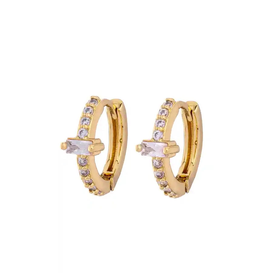 Argollas Marie Bañadas En Oro