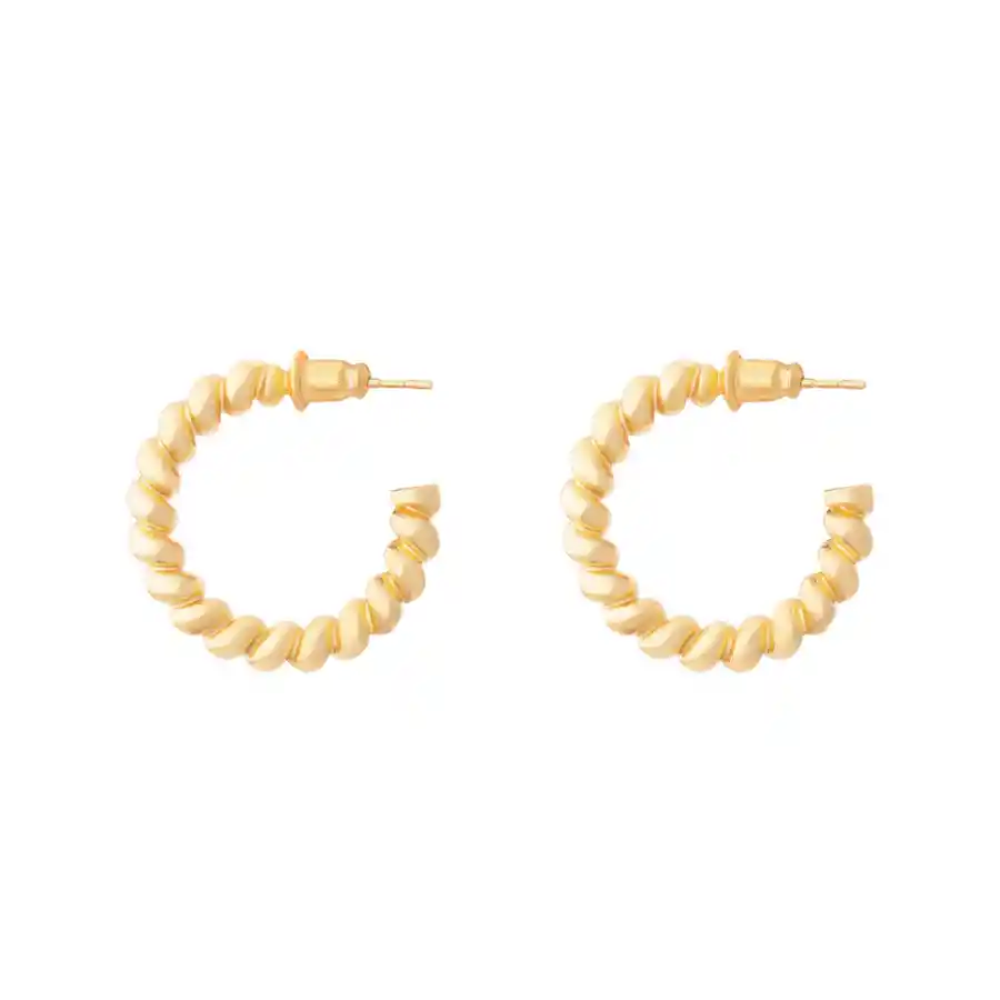 Argollas Nora Bañadas En Oro