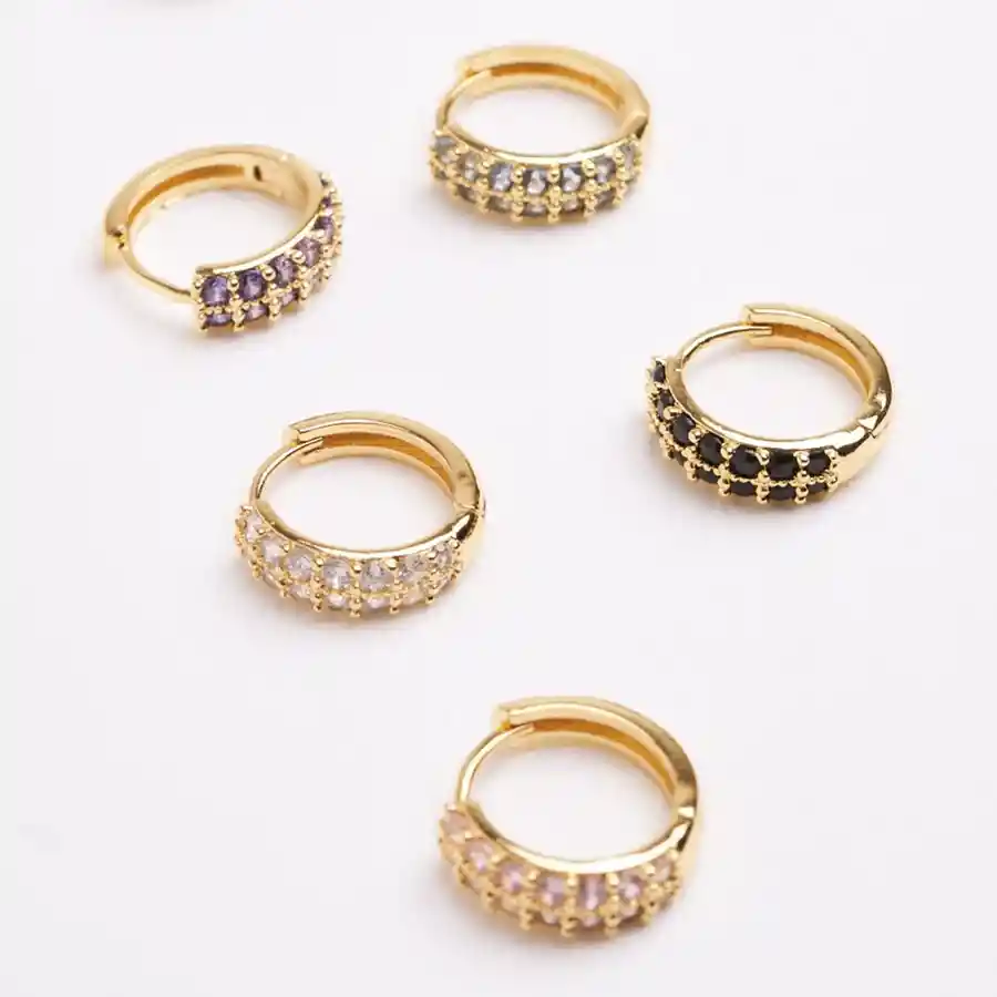 Argollas Num Bañadas En Oro