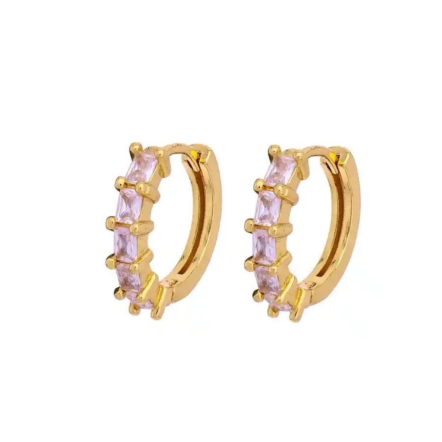 Argollas Sena Bañadas En Oro