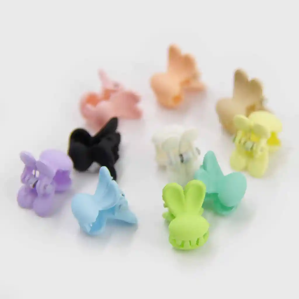 Pack 6 Sets Hair Clip Mini Conejo