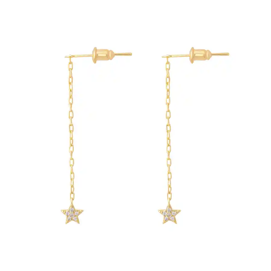 Aros Vila Star Bañados En Oro