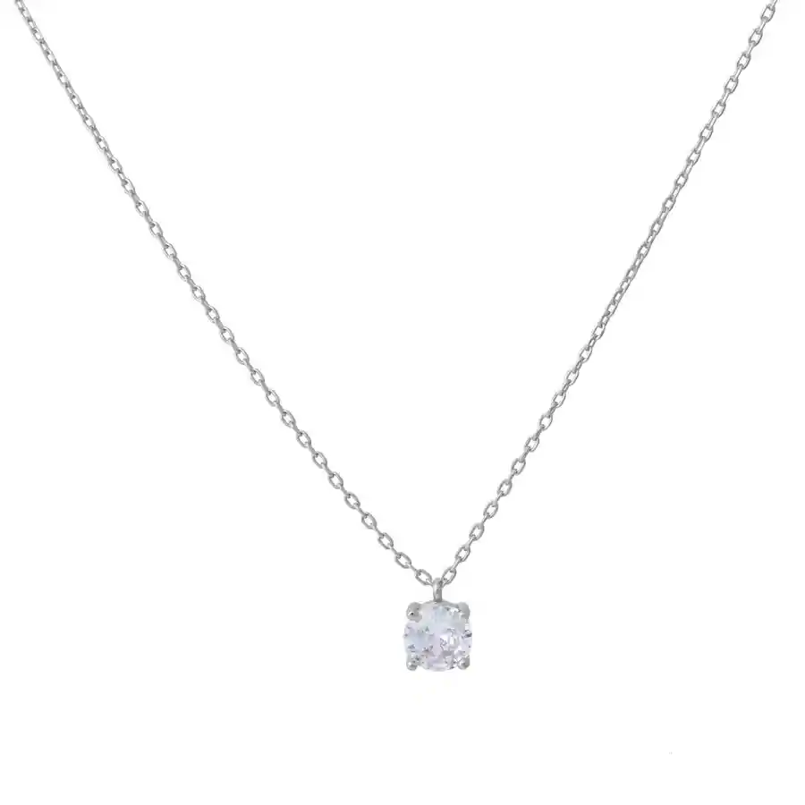 Collar Punto De Luz Plata