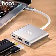 Adaptador Hoco Hb14 Tipo C A Hdmi To Usb 3.0pd