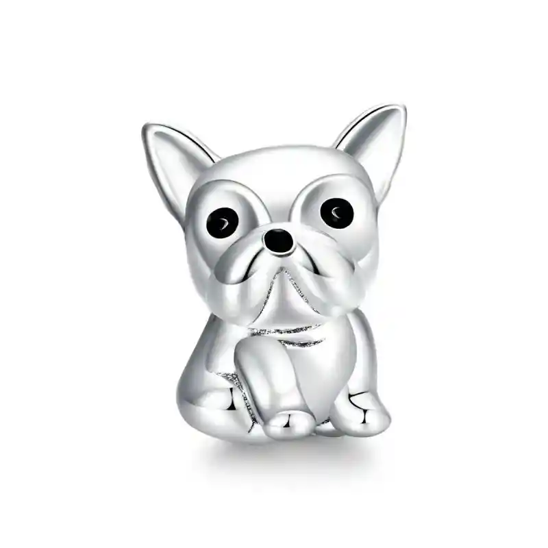 Charm Bulldog Francés, Plata 925