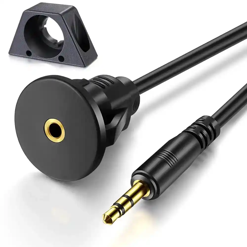 Extensión De Cable Auxiliar Macho A Jack Hembra Para Montaje