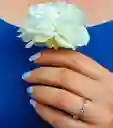 Anillo Pila Plata 925 Lujo Amor Zirconia Compromiso Talla 6