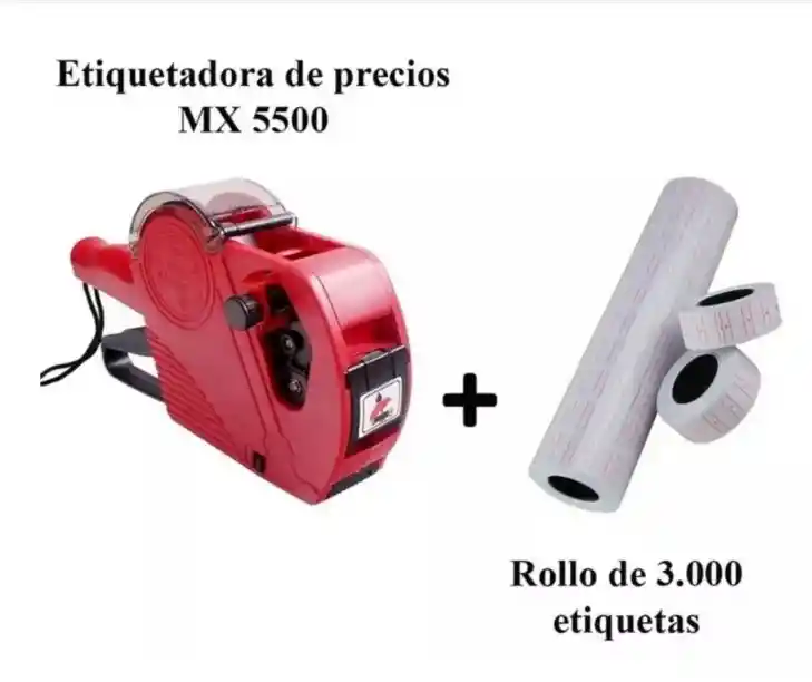 Etiquetadora De Precio + Repuesto Tinta + 3000 Etiquetas