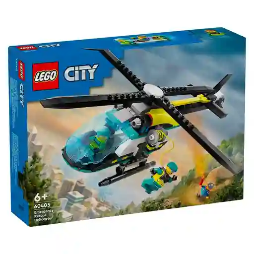 Lego Helicóptero De Rescate Para Emergencias