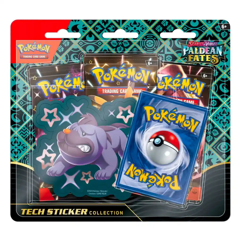 Pokémon Paldean Fates Tech Sticker Box Maschiff Español