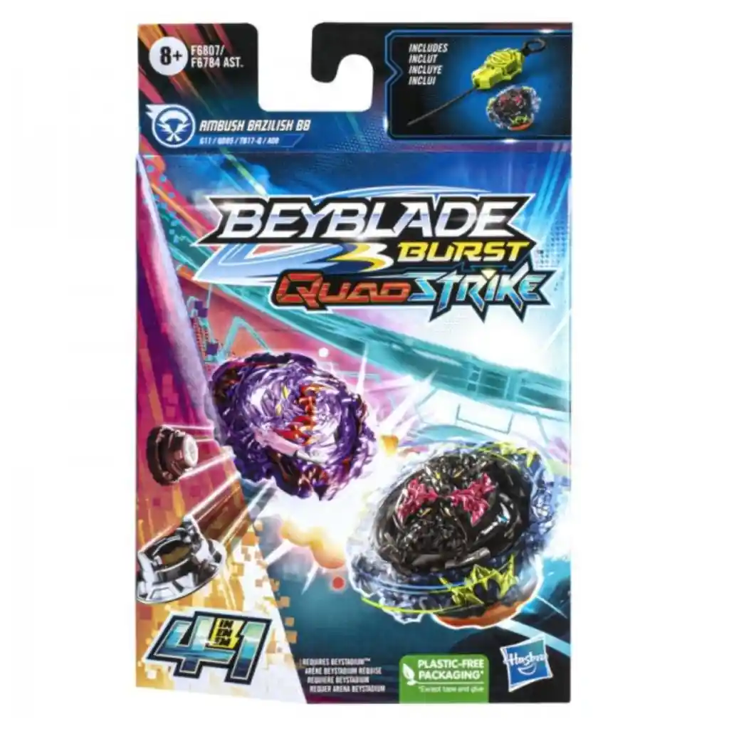 Beyblade Burst Quadstrike Ambush Brazilisk B8