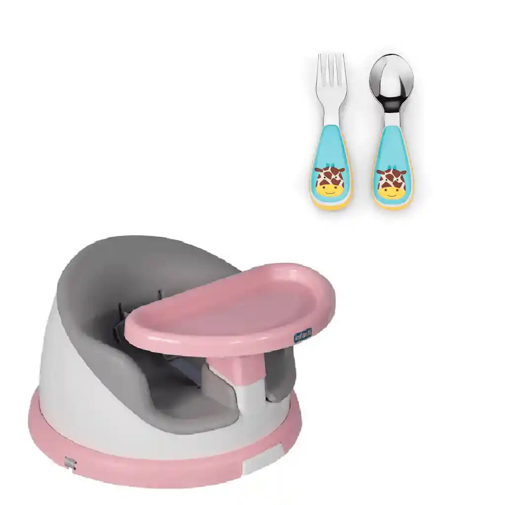 Silla De Comer Portátil Giratoria I-twist Más Set Cubiertos