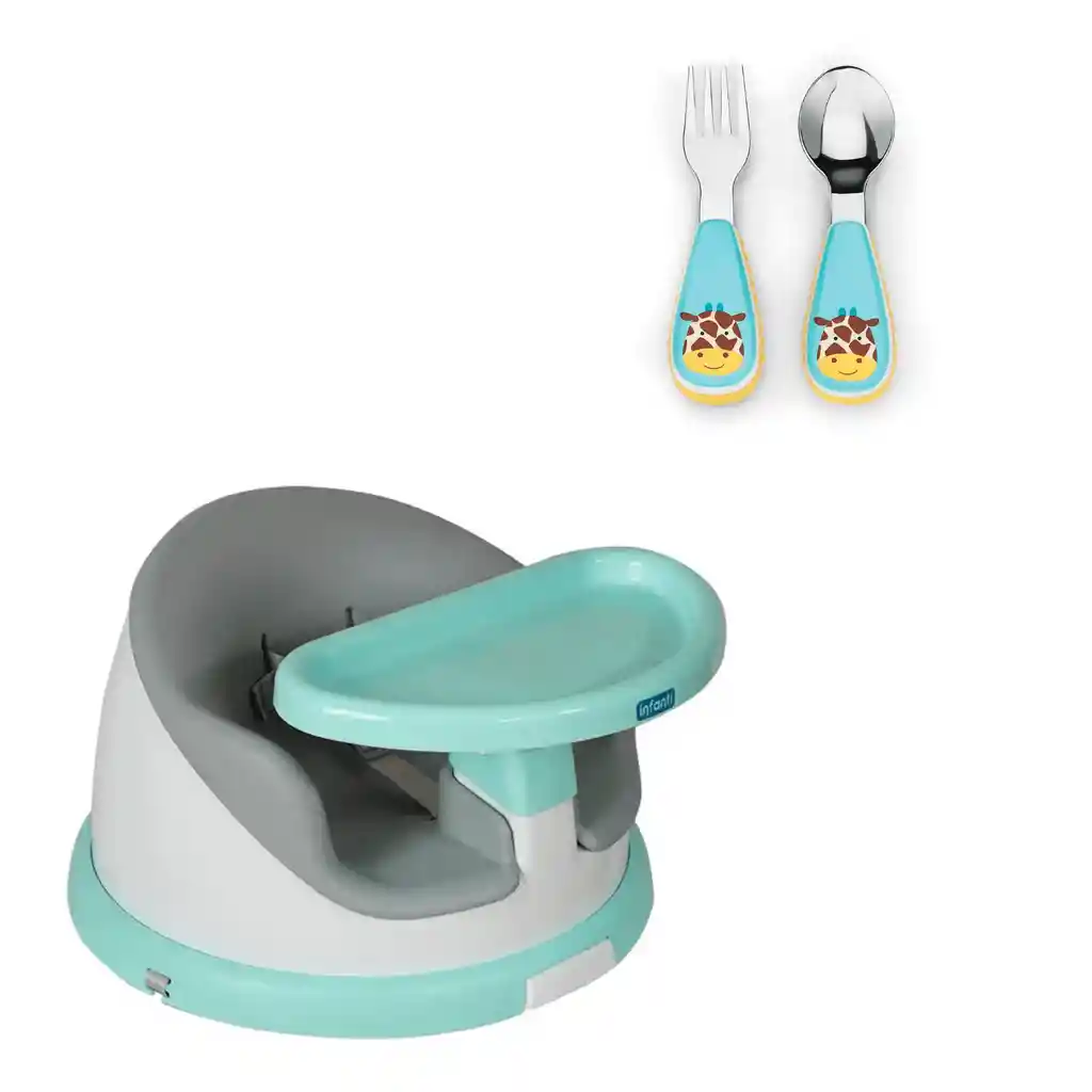 Silla De Comer Portátil Giratoria I-twist Más Set Cubiertos