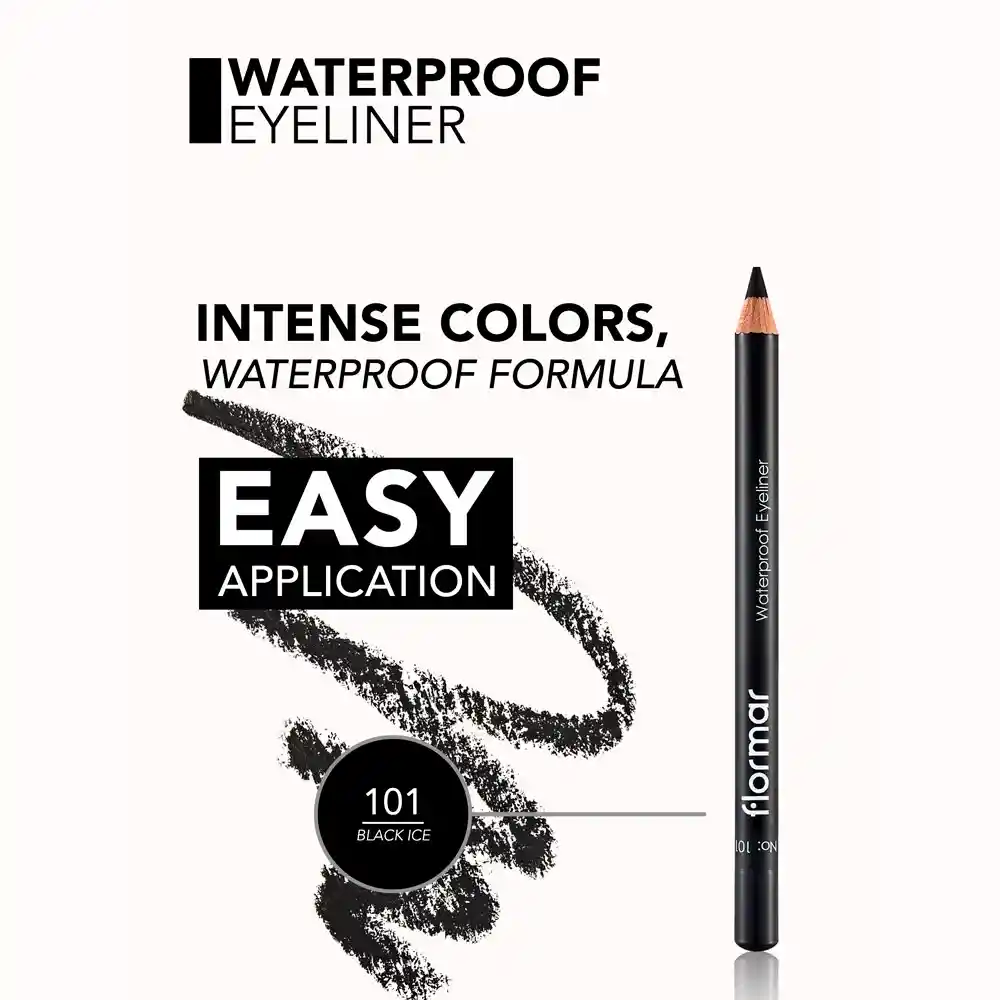 Delineador De Ojos Waterproof Eyeliner Black Ice