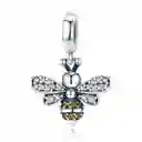 Charm Dije Abalorio Abeja Brillante Plata 925 Estilo Pandora