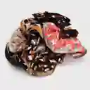 Set Scrunchies Borde De Color Print