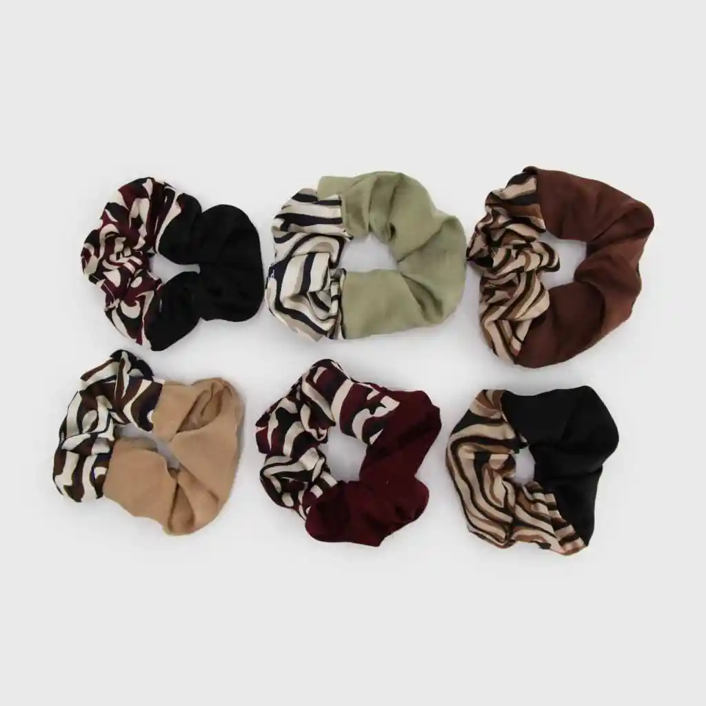 Set Scrunchies Cebra Bicolor