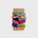 Set Scrunchies Bicolor Animal Print