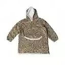 Maxi Polerón Sherpa Estampado Con Capucha Chiporro