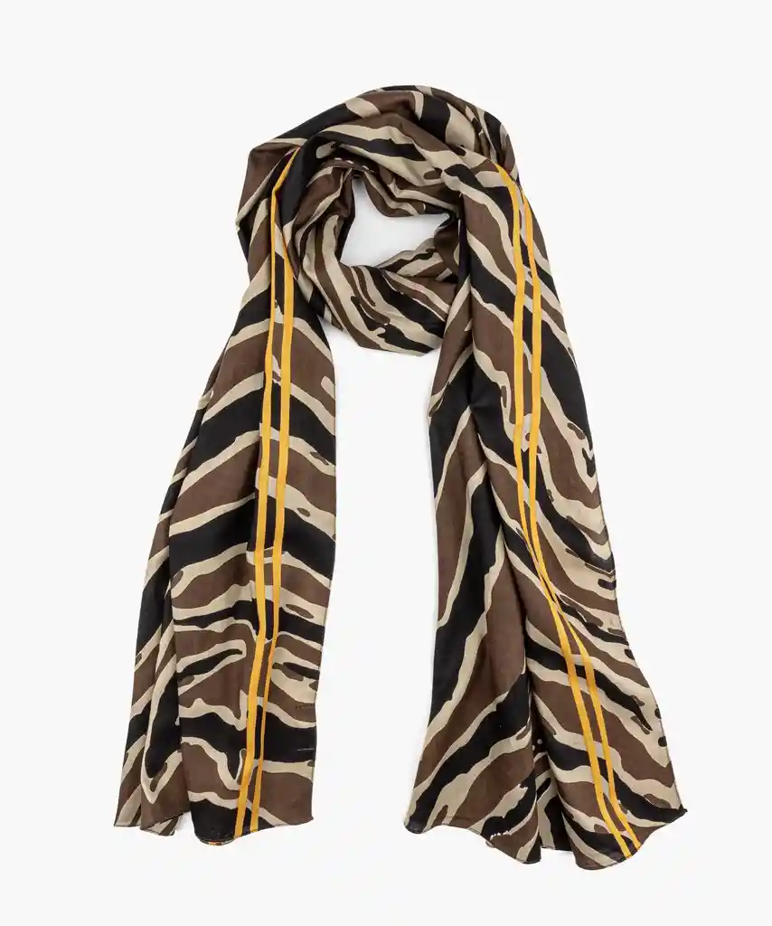 Estola Mujer Cebra Verde