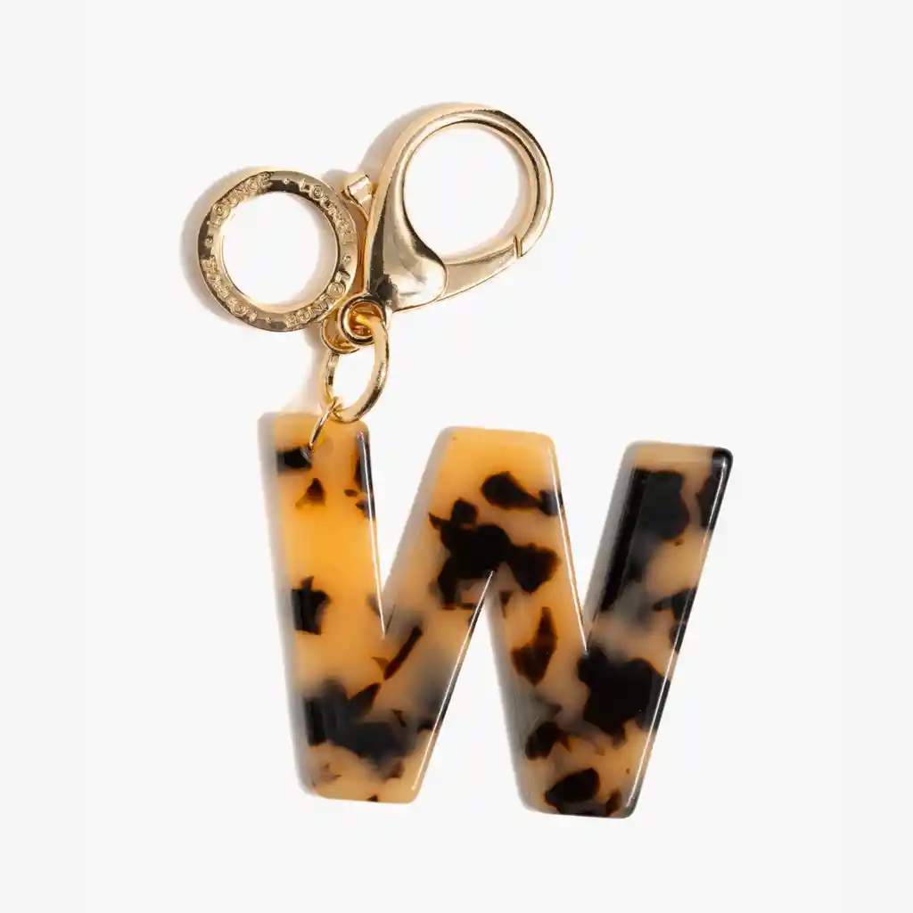 Llavero Mujer Letra Carey W Dorado