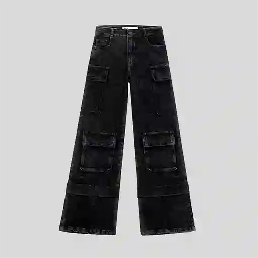 Jeans Bolsillos Cargo Black 40