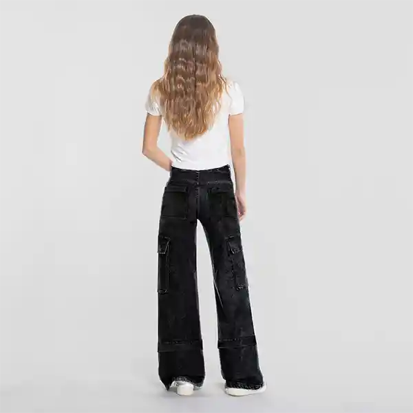 Jeans Bolsillos Cargo Black 42