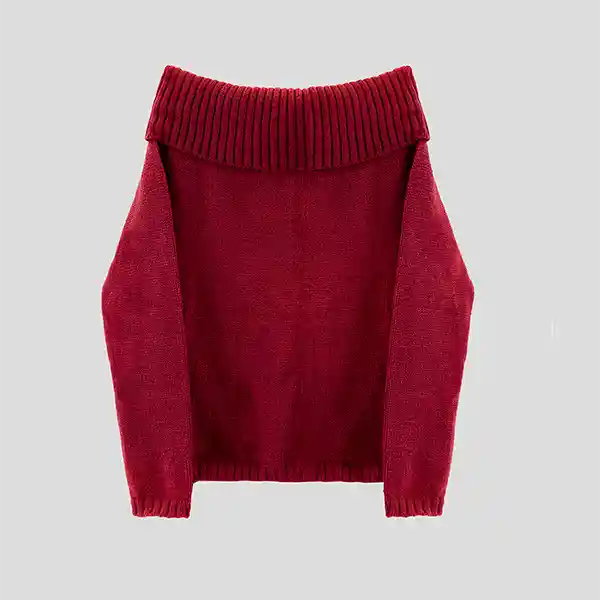 Sweater Hombros Descubiertos Red L Raindoor