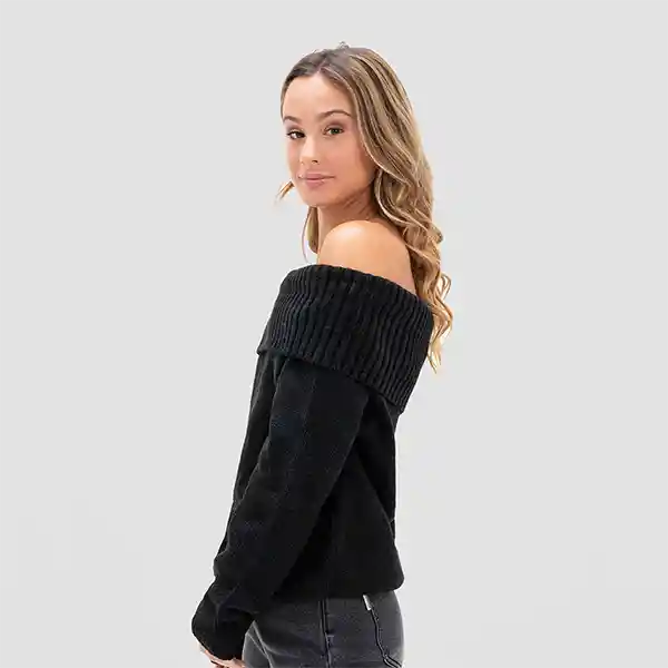 Sweater Hombros Descubiertos Black M