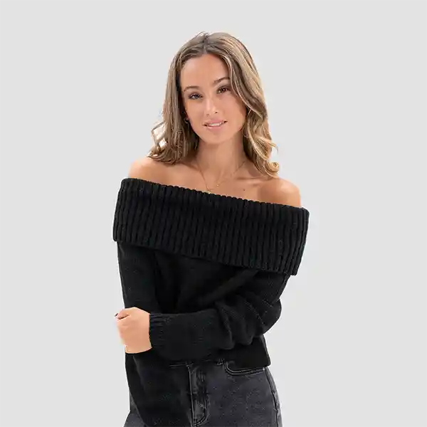 Sweater Hombros Descubiertos Black M