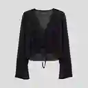 Blusa Manga Larga Vuelos Black L Raindoor