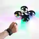 Mini Dron Recargable Con Luces Led Control Remoto De Manos
