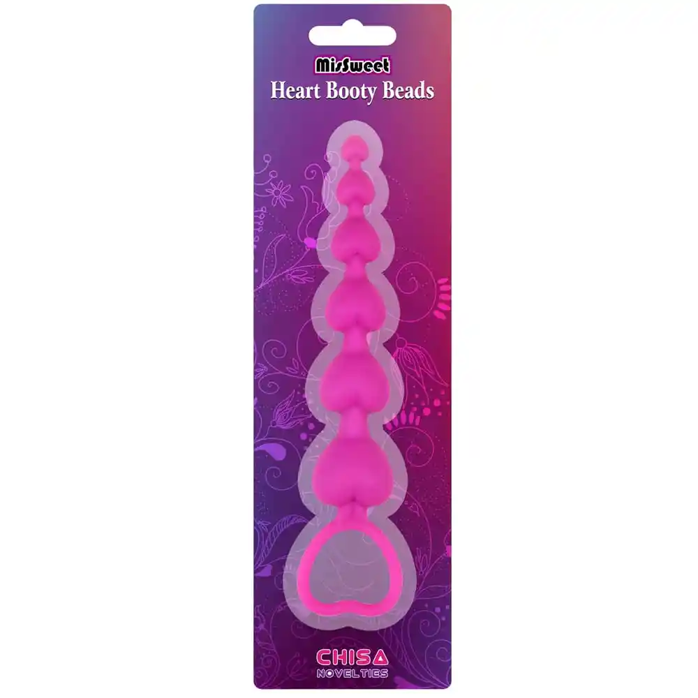 Vara Anal Heart Booty Beads Rosada