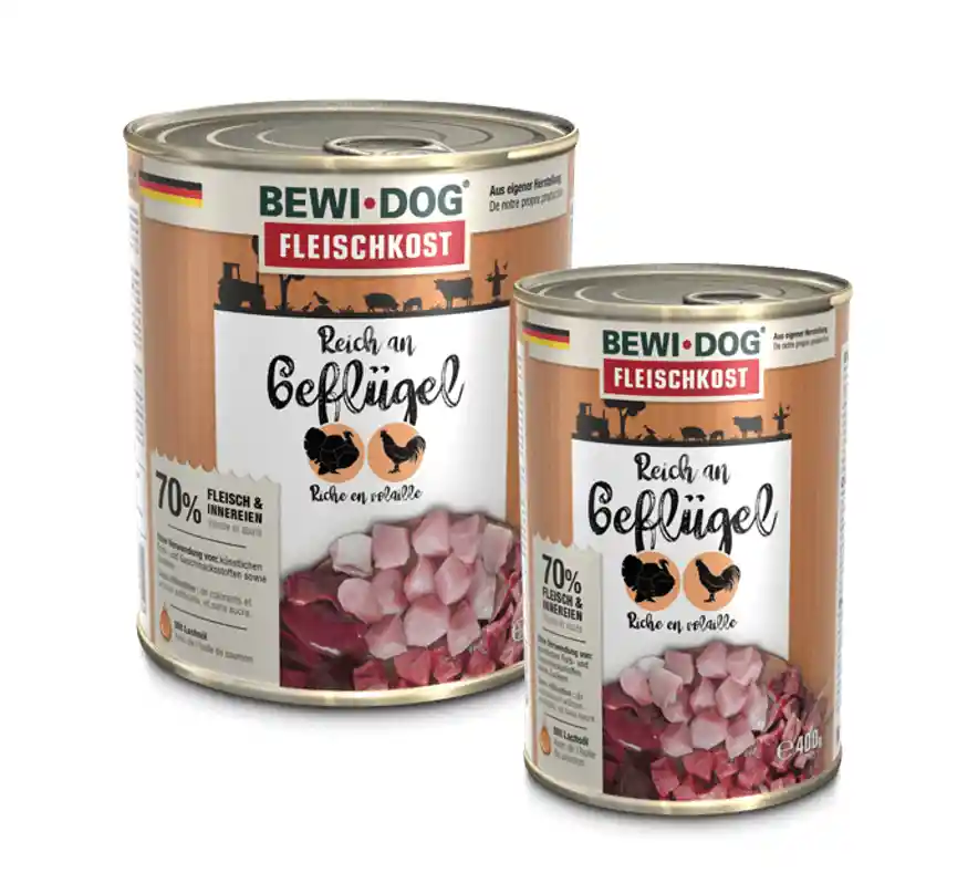 Bewi Dog® Lata Rico En Aves 400grs