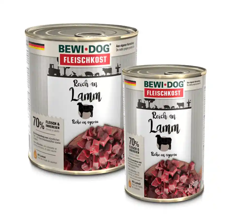 Bewi Dog® Lata Rico En Cordero 400grs Para Perros