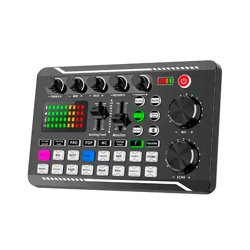 Tarjeta De Sonido 3 Canales Mixer Bluetooth