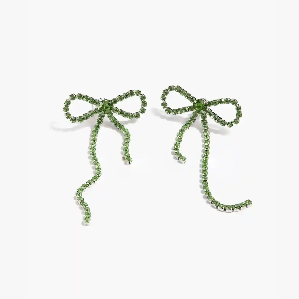 Aros Mujer Cinta Verde