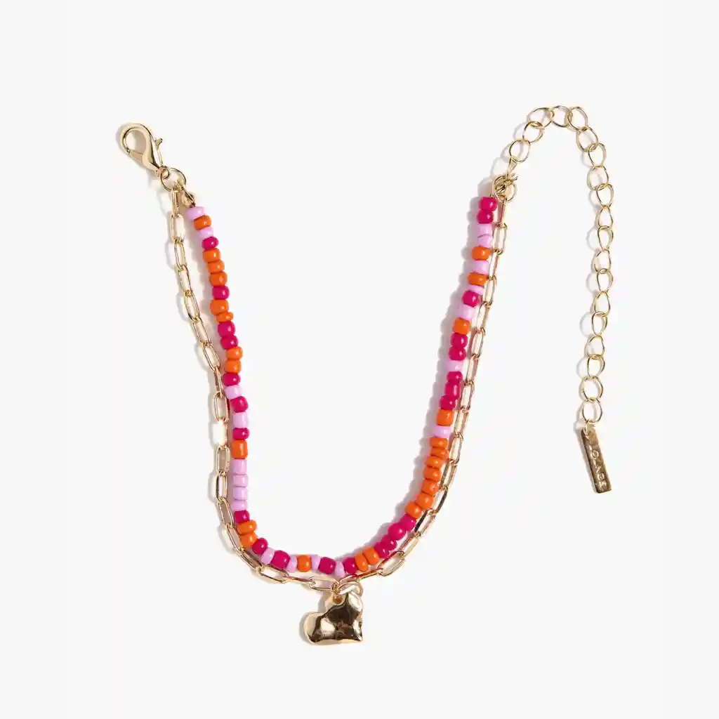 Pulsera Mujer Charm Corazón Dorado