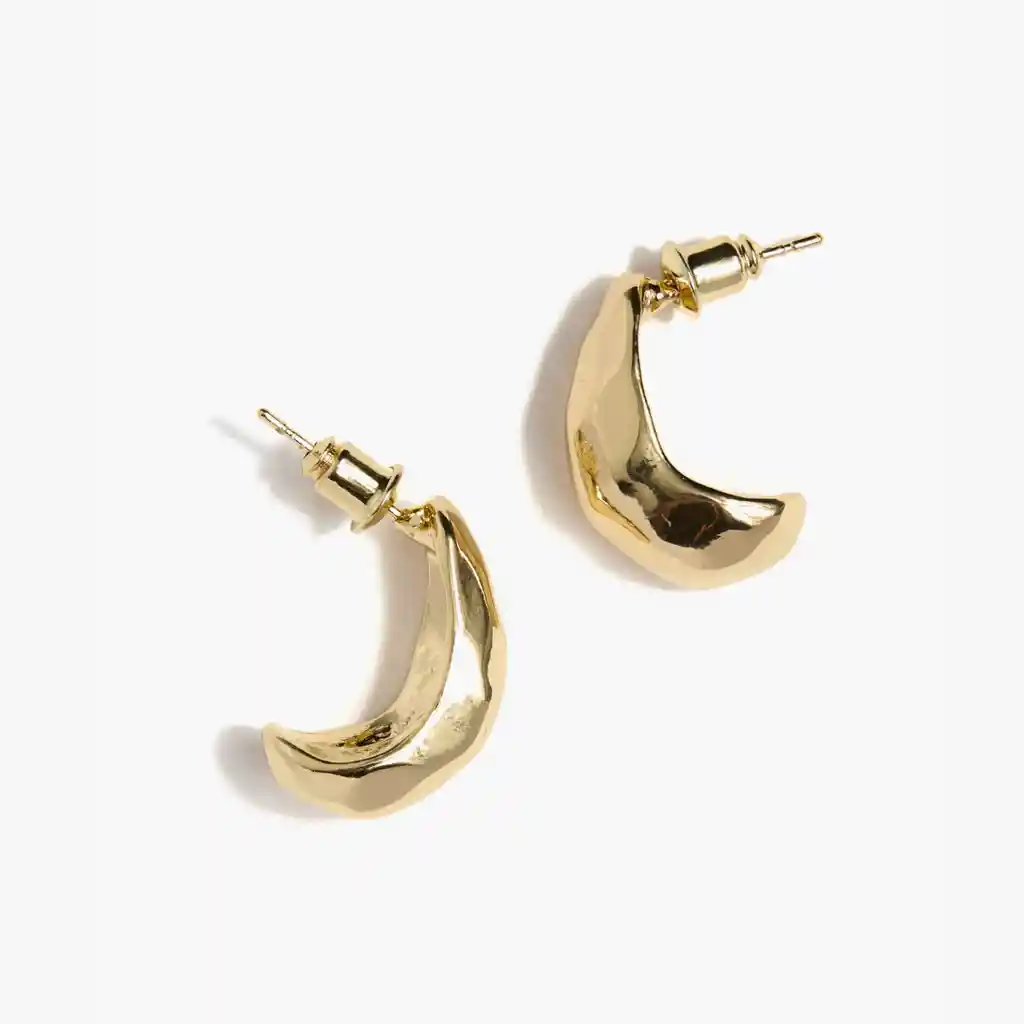 Aros Mujer Gota Textura Dorado