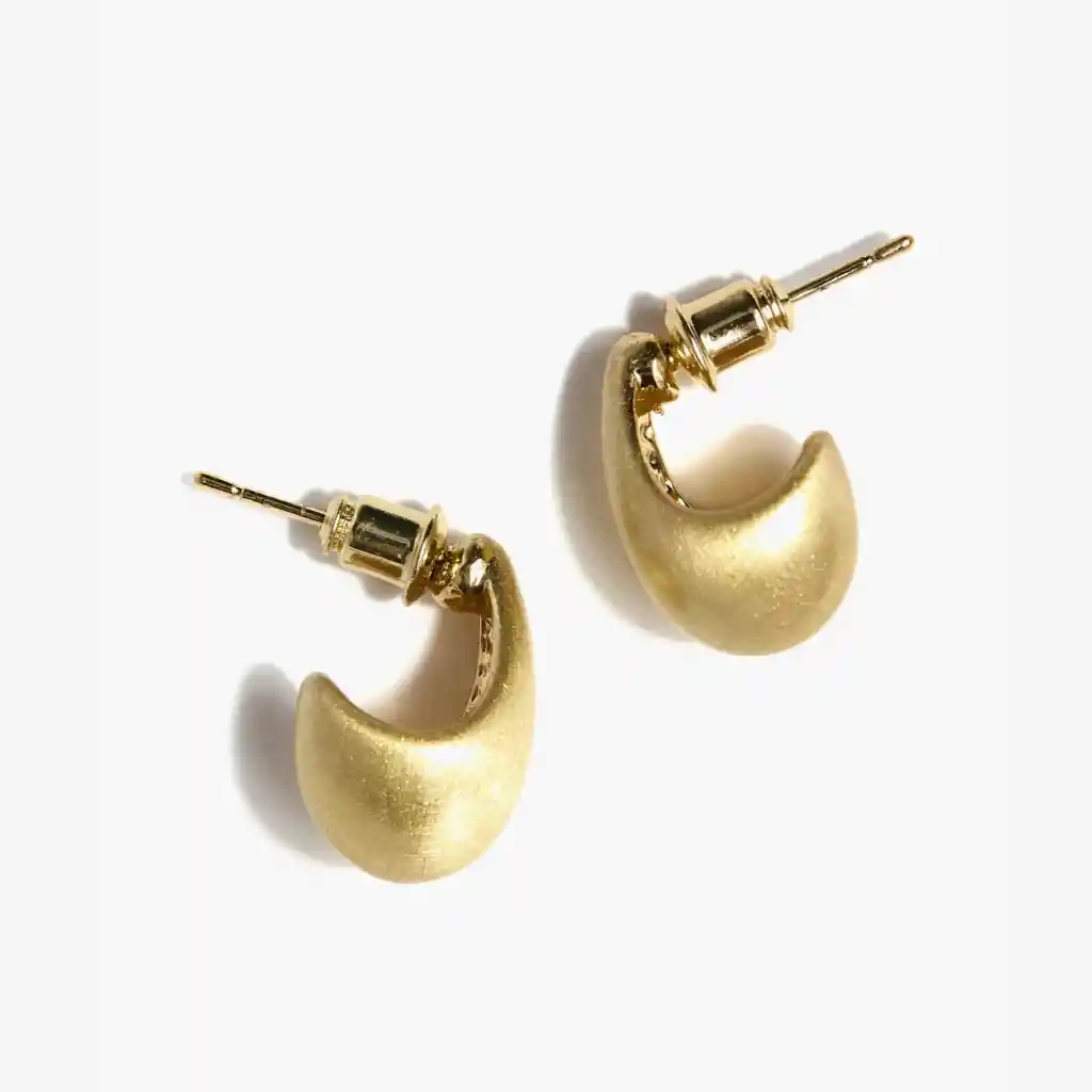 Aros Mujer Gota Mate Dorado