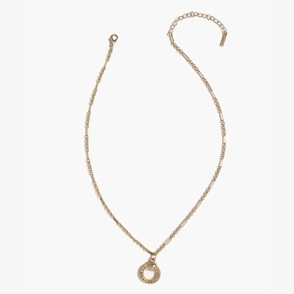 Collar Mujer Círculo Trenzado Dorado