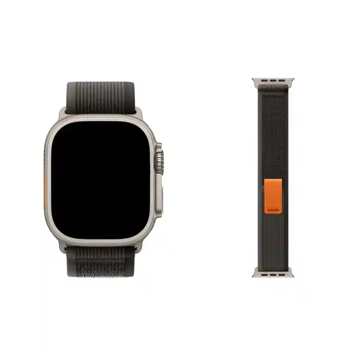 Correa Trail Apple Watch Compatible Con 38 / 40 / 41 Mm Gris / Naranja