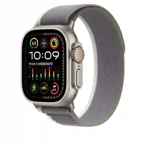 Correa Trail Apple Watch Compatible Con 42 / 44 / 45 / 49 Mm Gris Claro / Blanco