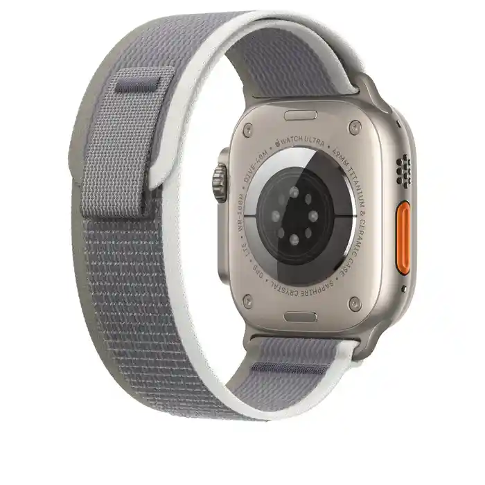 Correa Trail Apple Watch Compatible 38 / 40 / 41 Mm Gris Claro / Blanco