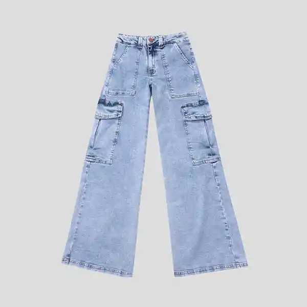 Jeans Cargo Tiro Bajo Blue 42 Raindoor