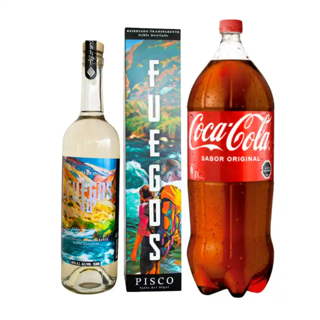 Edición Limitada Fuegos Río Elqui 40° 750cc + Coca Cola 3l