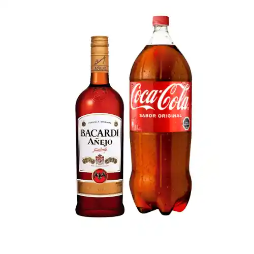 Promo Ron Bacardi Envejecido 750cc + Coca Cola 3l