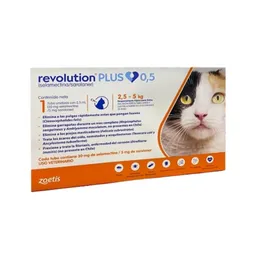 Revolution Plus 0,5 Antiparasitario Para Gatos (2,5 A 5 Kg)