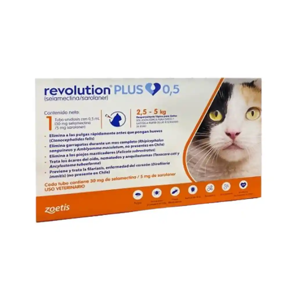 Revolution Plus 0,5 Antiparasitario Para Gatos (2,5 A 5 Kg)